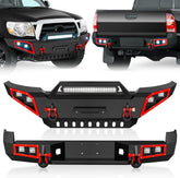 for Tacoma Pickup Truck Front and Rear Bumpers Compatible with 2005-2015 Toyota Tacoma 2nd Gen with Winch Plate | Yzona